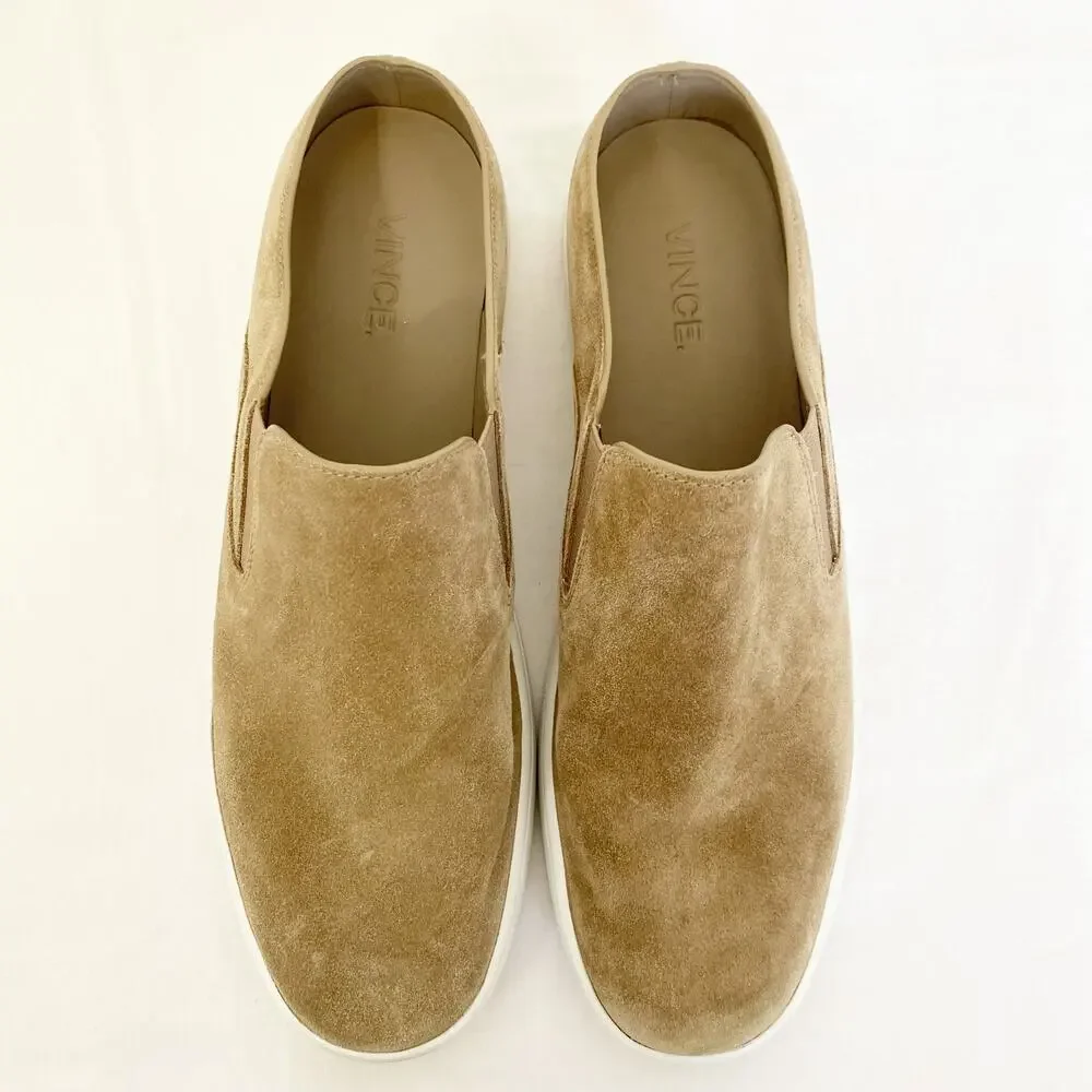 Vince Verrell Slip-On Suede Sneaker in Woodsmoke Size 8
